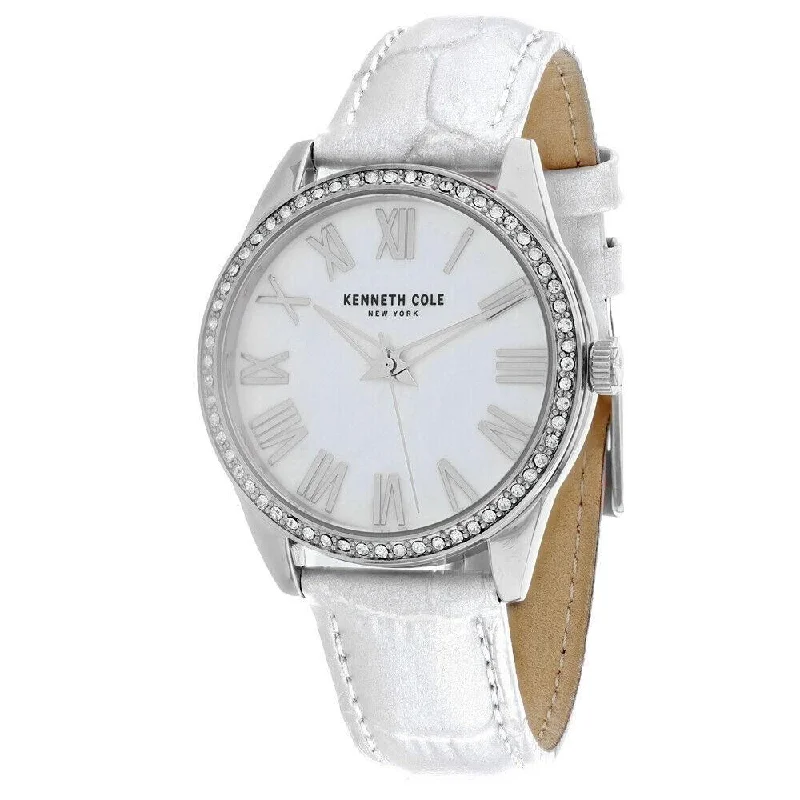 Old style watches-Kenneth Cole Women's KC50941001 Classic White Leather Watch